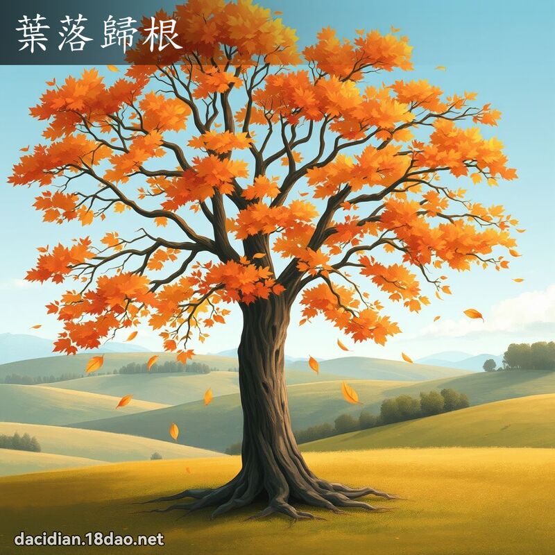 叶落归根 - 国语大辞典配图