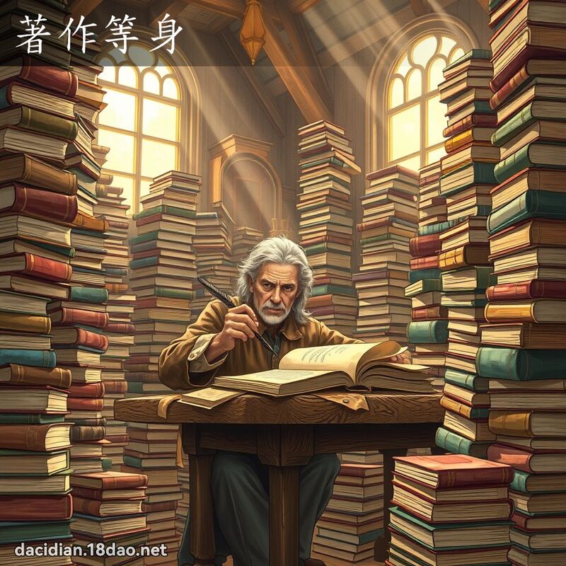 著作等身 - 國語大辭典配圖