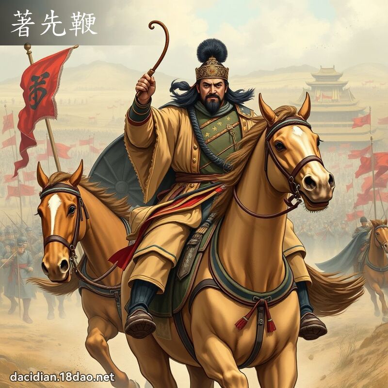著先鞭 - 国语大辞典配图