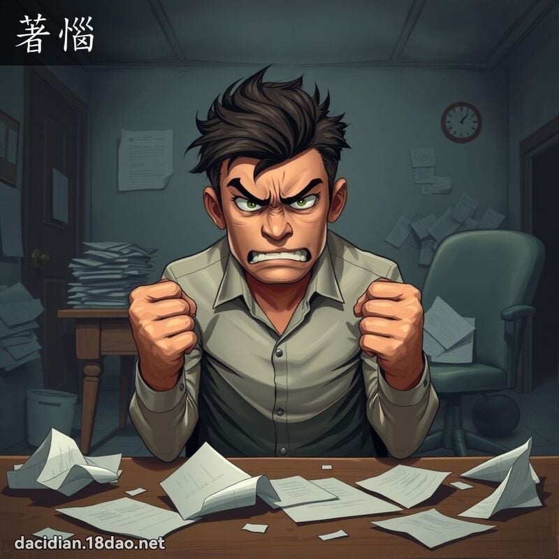 著恼 - 国语大辞典配图