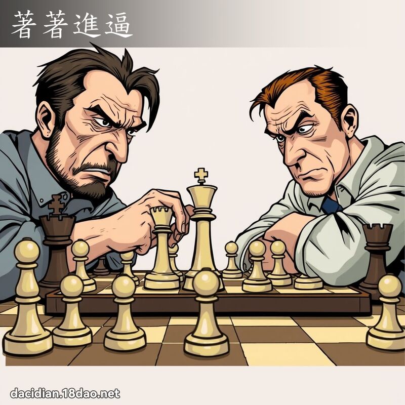 著著进逼 - 国语大辞典配图