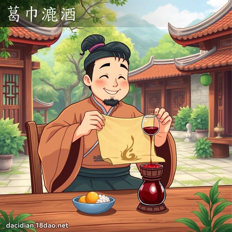 葛巾漉酒 - 國語大辭典配圖