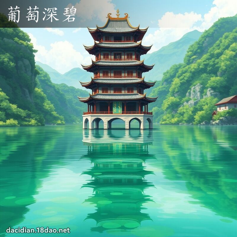 葡萄深碧 - 國語大辭典配圖