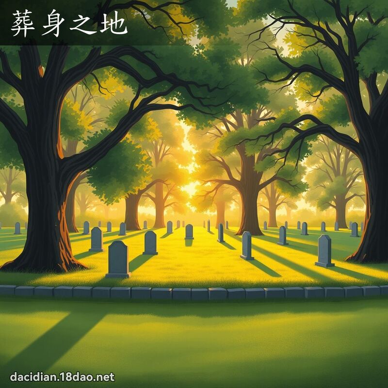 葬身之地 - 国语大辞典配图