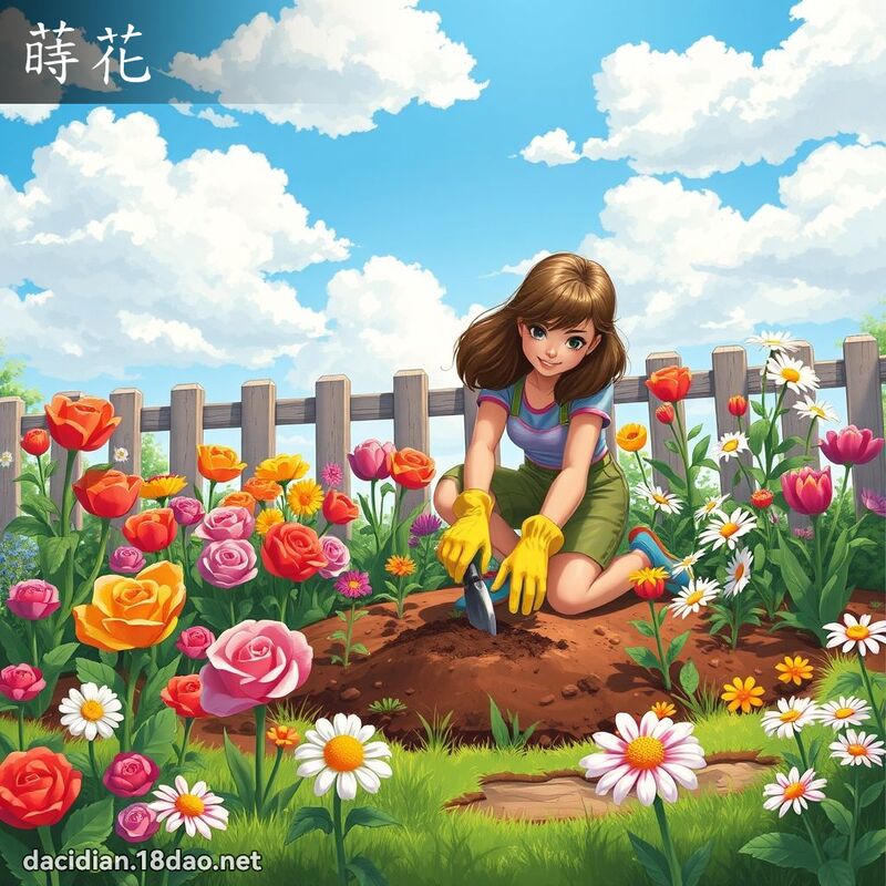 蒔花 - 国语大辞典配图