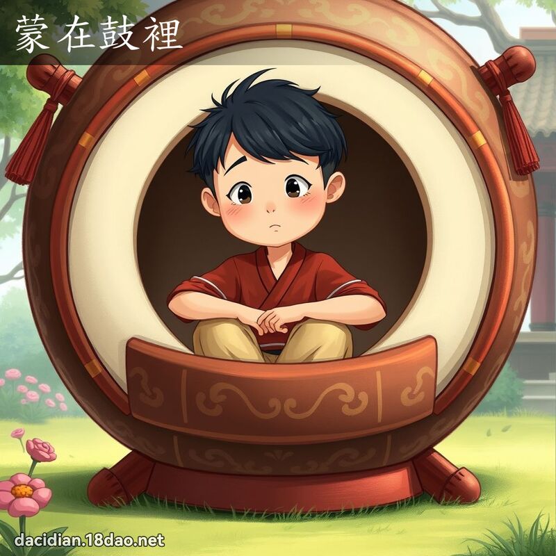 蒙在鼓裡 - 國語大辭典配圖