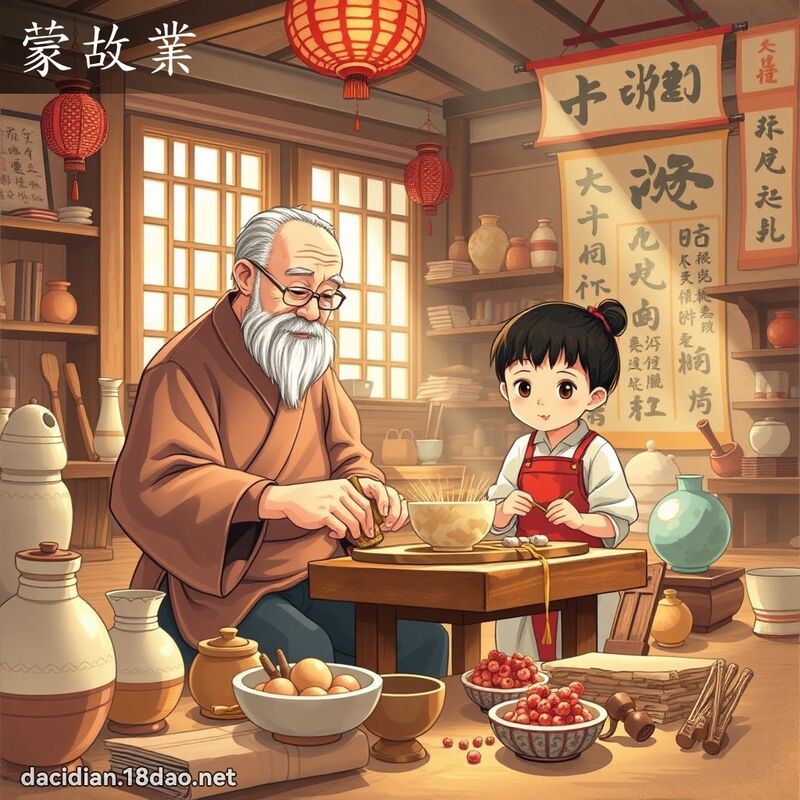 蒙故业 - 国语大辞典配图