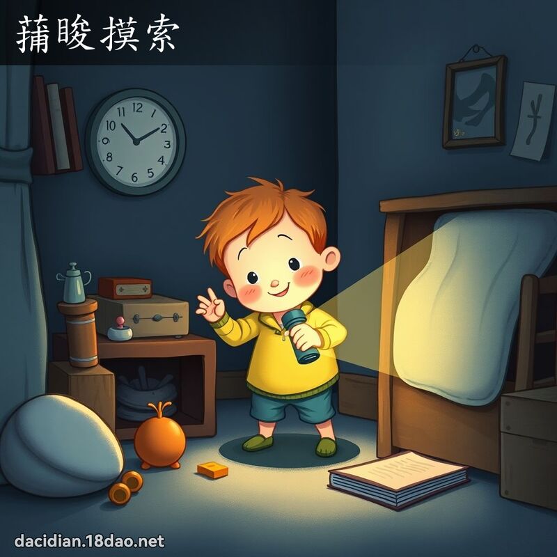 蒱睃摸索 - 国语大辞典配图