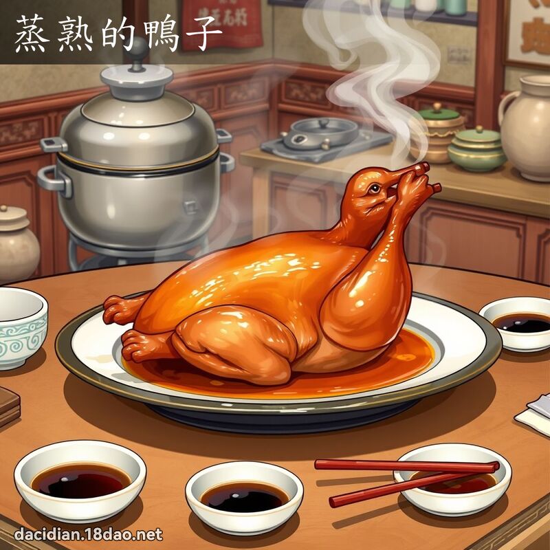 蒸熟的鸭子 - 国语大辞典配图
