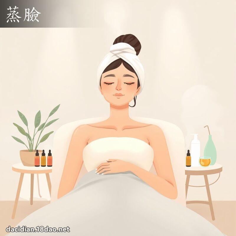 蒸臉 - 國語大辭典配圖