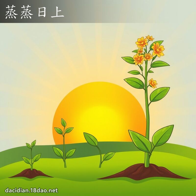 蒸蒸日上 - 國語大辭典配圖