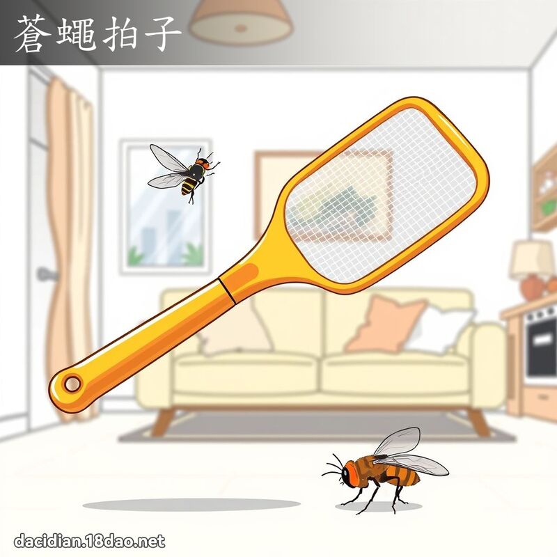 蒼蠅拍子 - 國語大辭典配圖