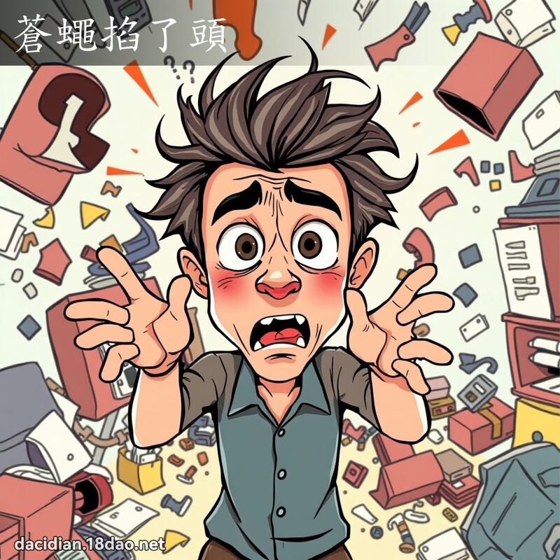 苍蝇掐了头 - 国语大辞典配图
