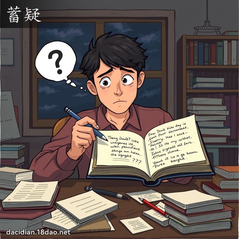 蓄疑 - 國語大辭典配圖