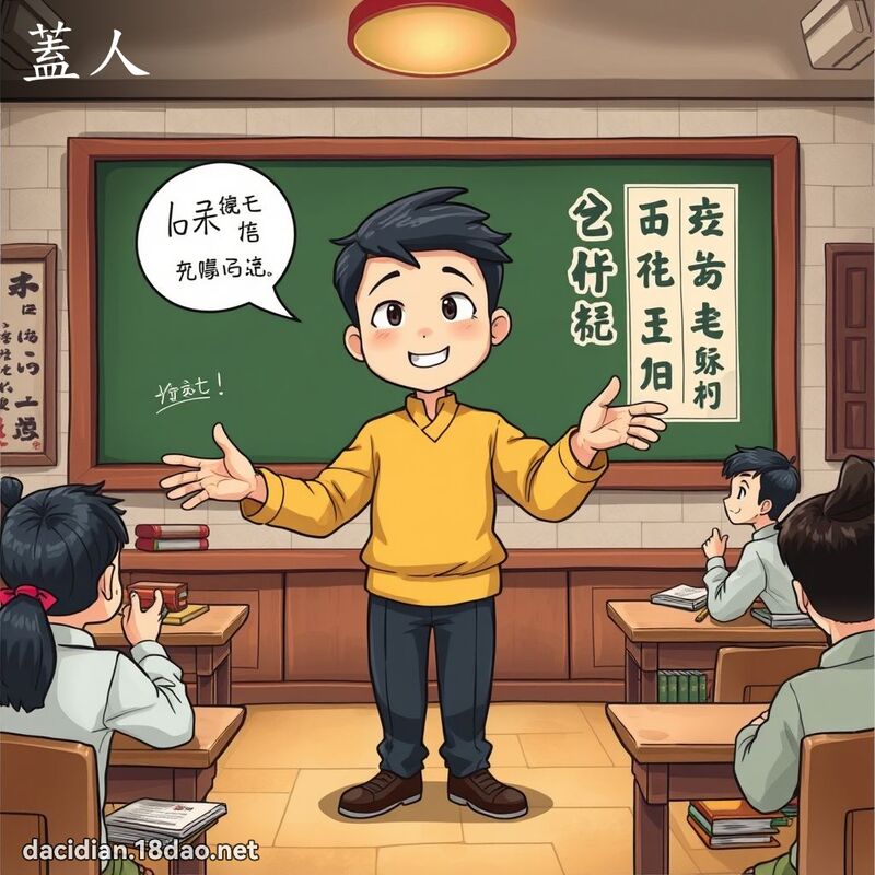 盖人 - 国语大辞典配图