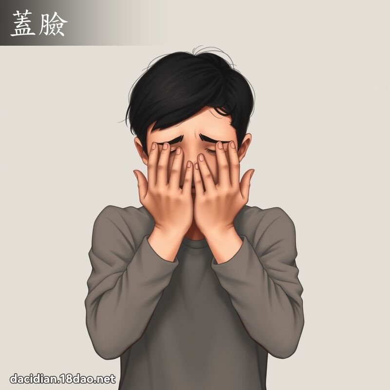 盖脸 - 国语大辞典配图