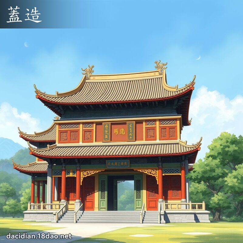 盖造 - 国语大辞典配图