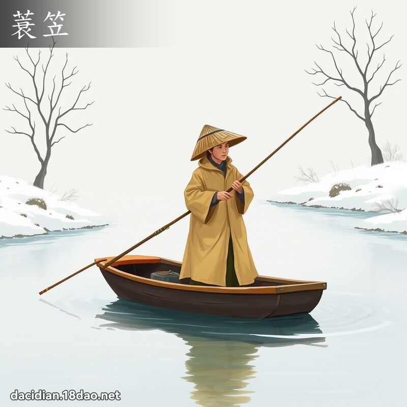 蓑笠 - 國語大辭典配圖