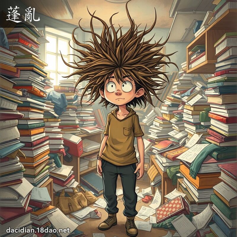 蓬乱 - 国语大辞典配图