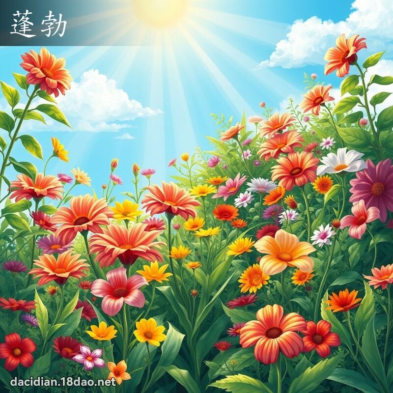 蓬勃 - 國語大辭典配圖