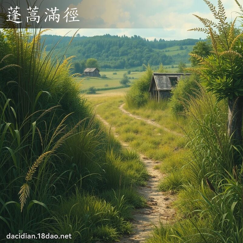 蓬蒿滿徑 - 國語大辭典配圖