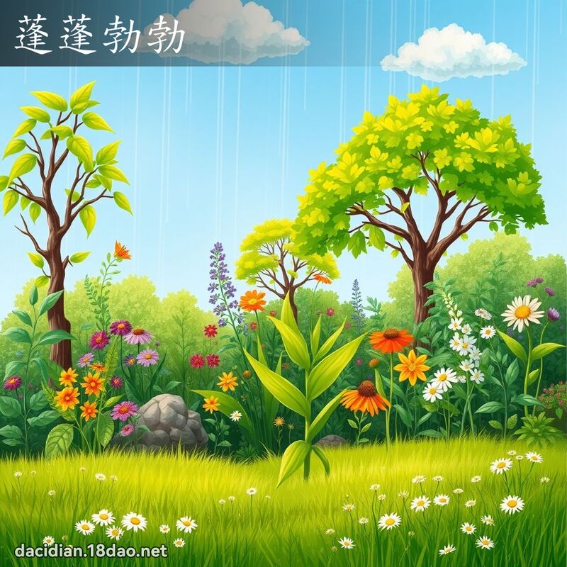 蓬蓬勃勃 - 國語大辭典配圖