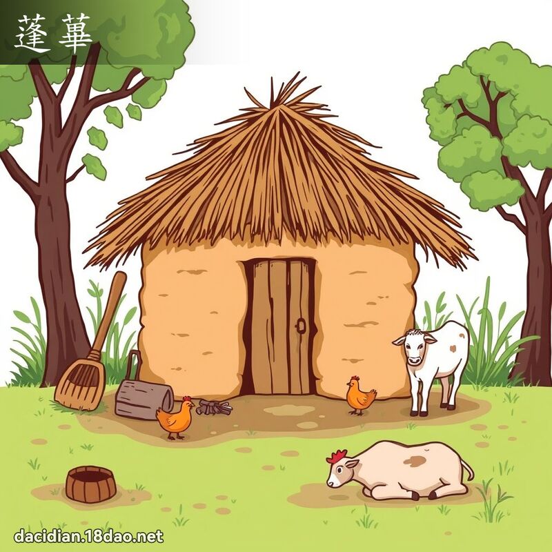 蓬蓽 - 国语大辞典配图