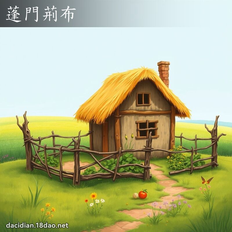 蓬门荆布 - 国语大辞典配图