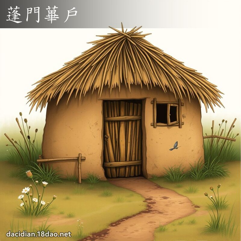 蓬門蓽戶 - 國語大辭典配圖