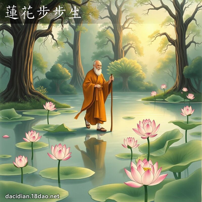 蓮花步步生 - 國語大辭典配圖