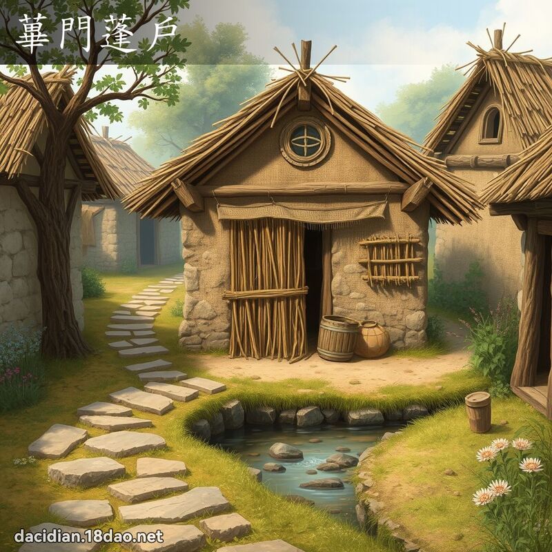 蓽門蓬戶 - 國語大辭典配圖