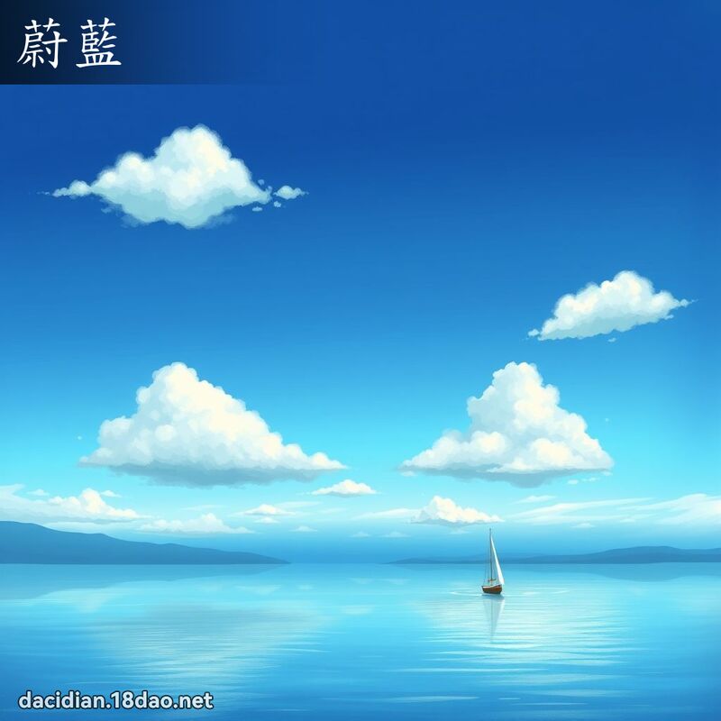 蔚藍 - 國語大辭典配圖