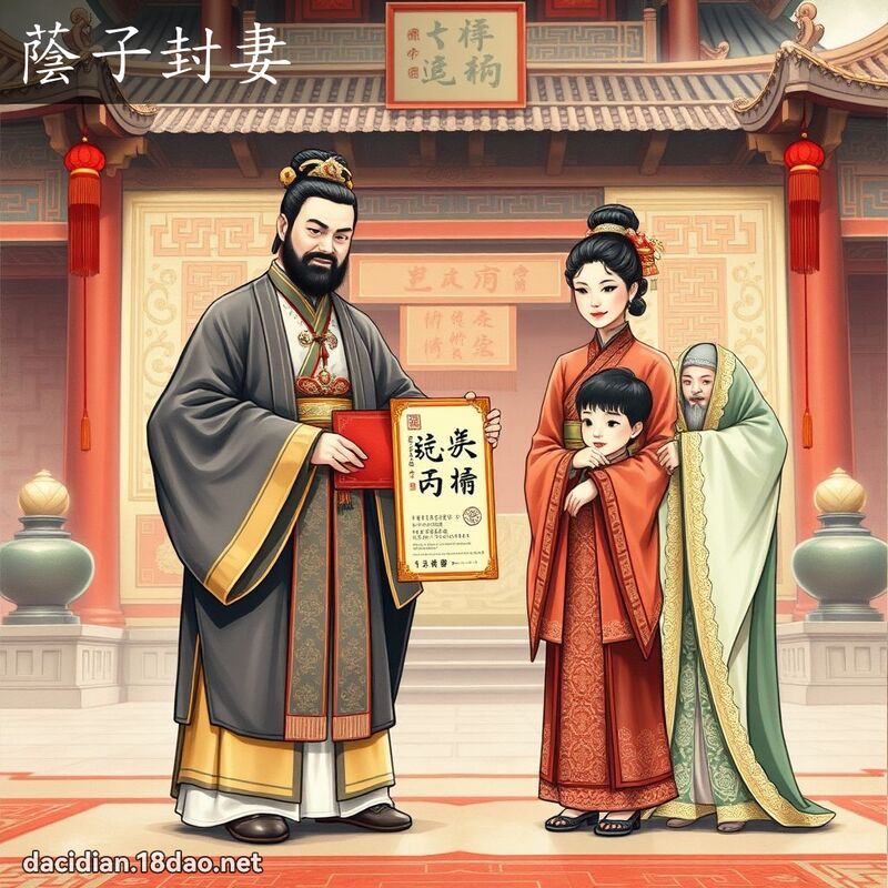 荫子封妻 - 国语大辞典配图