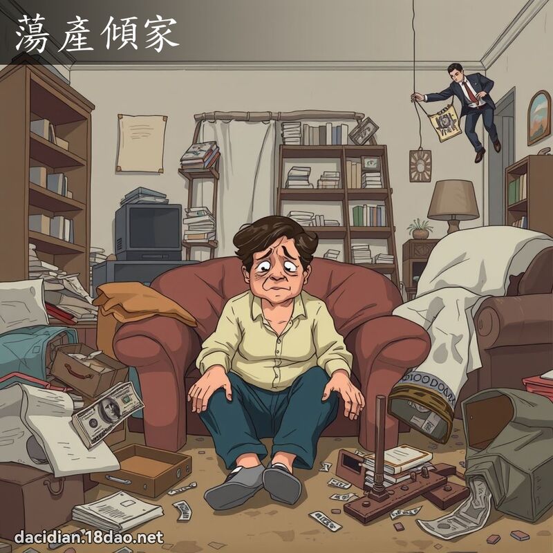 蕩產傾家 - 國語大辭典配圖