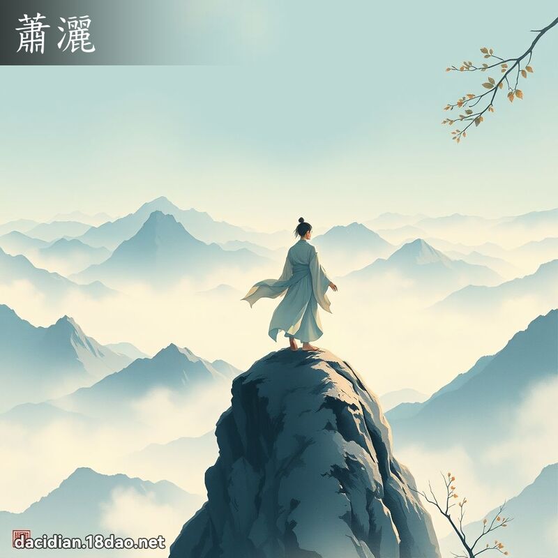 蕭灑 - 國語大辭典配圖