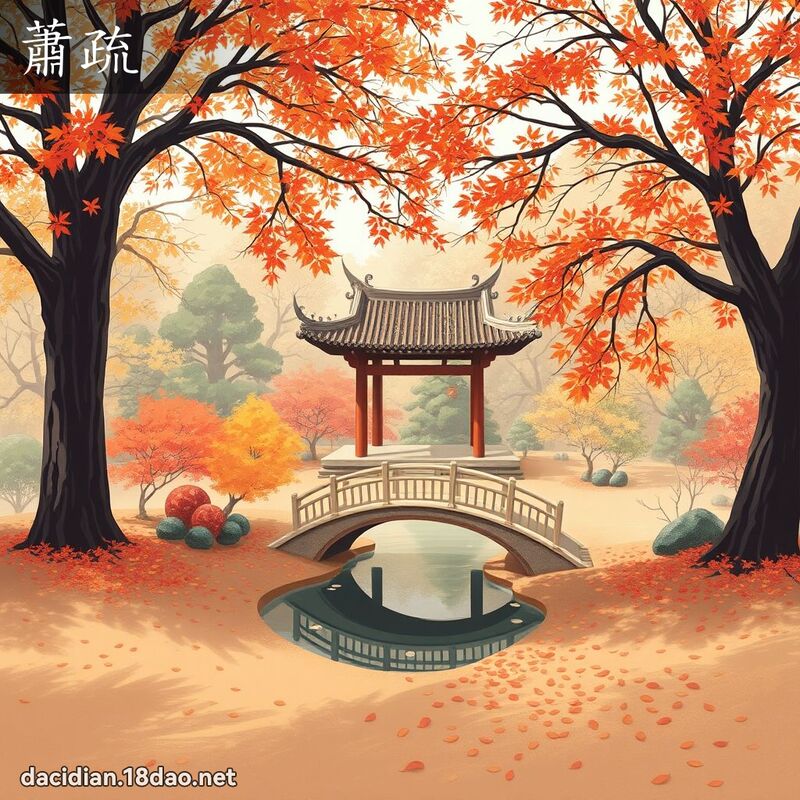 萧疏 - 国语大辞典配图