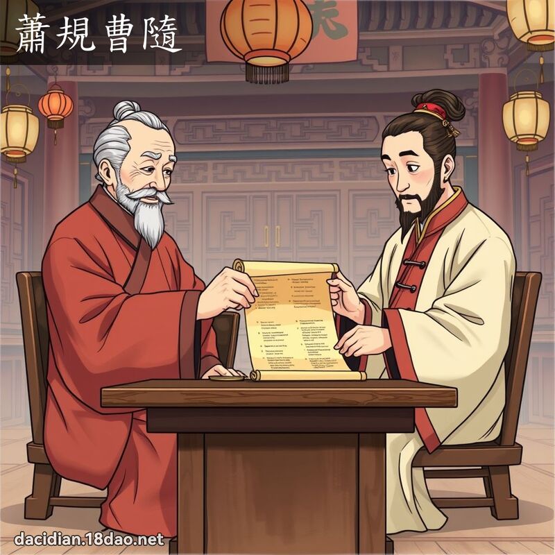 萧规曹隨 - 国语大辞典配图
