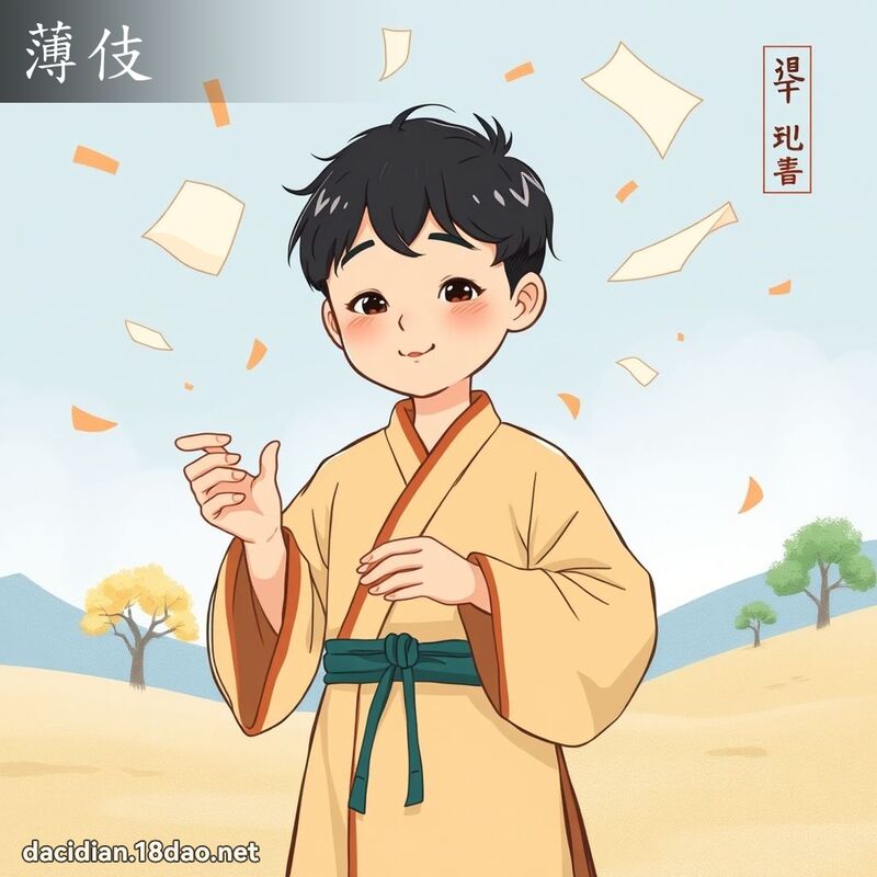 薄伎 - 國語大辭典配圖
