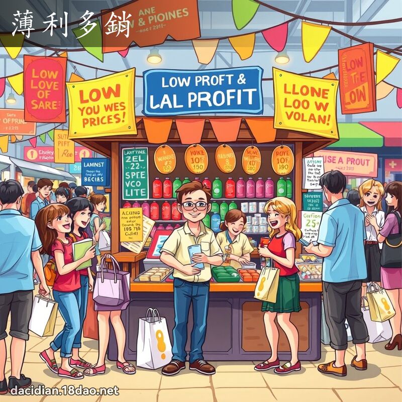 薄利多銷 - 國語大辭典配圖