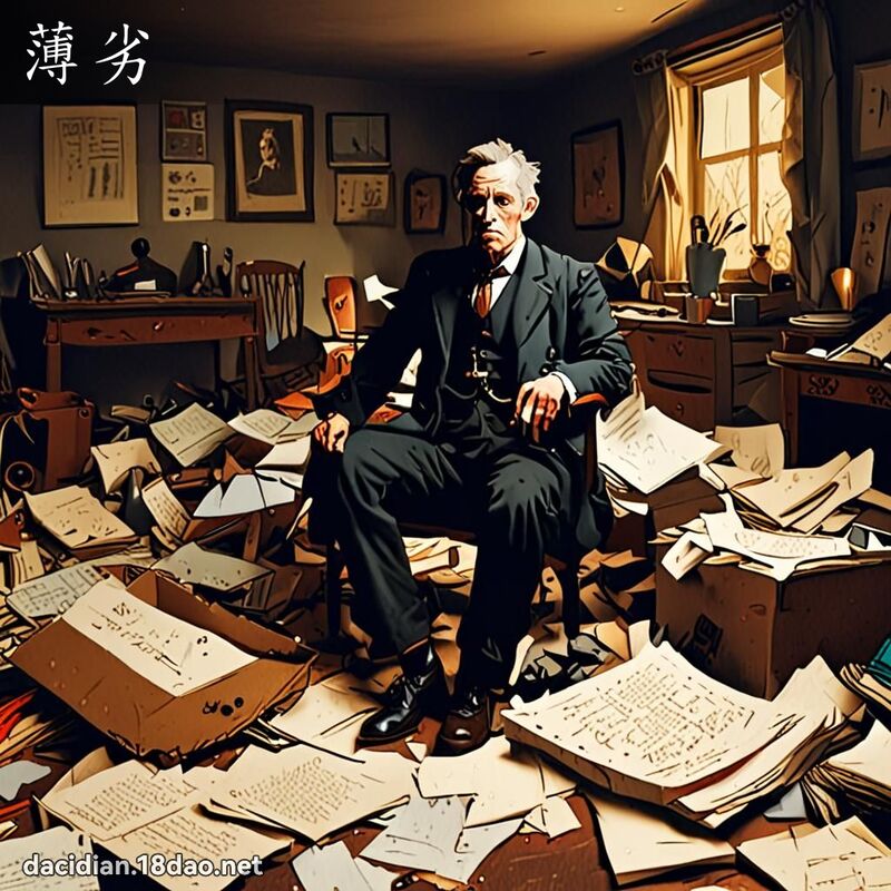 薄劣 - 國語大辭典配圖