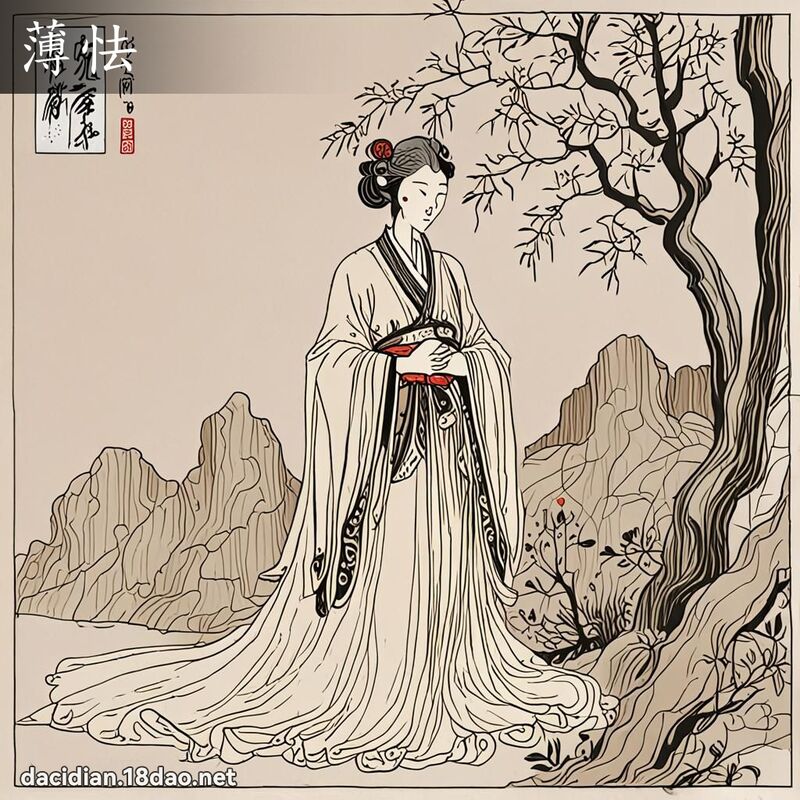 薄怯 - 國語大辭典配圖