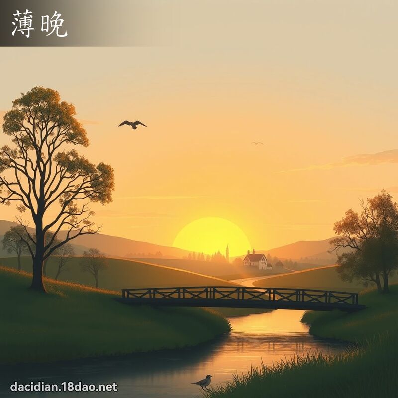 薄晚 - 國語大辭典配圖