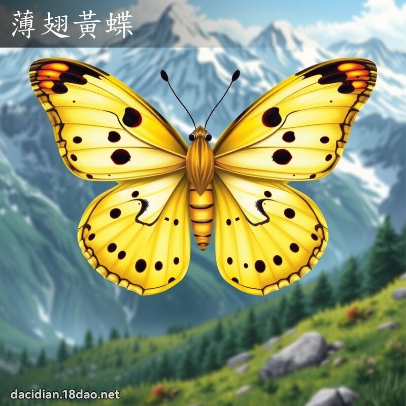 薄翅黃蝶 - 國語大辭典配圖