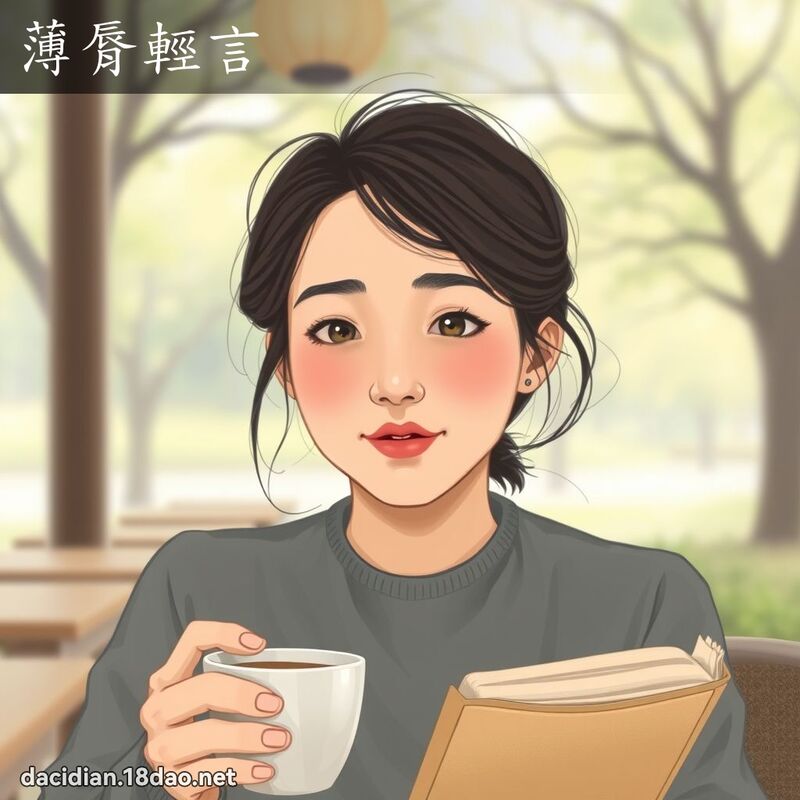 薄脣輕言 - 國語大辭典配圖