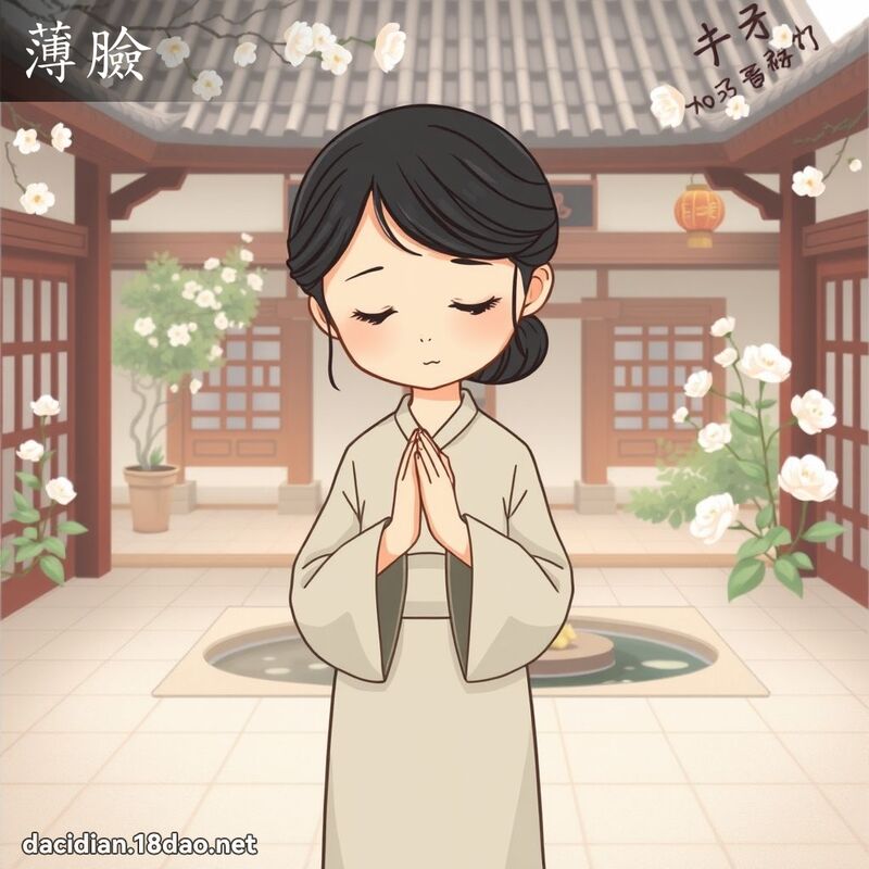 薄臉 - 國語大辭典配圖
