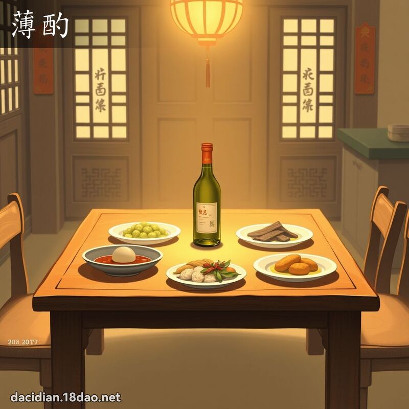 薄酌 - 國語大辭典配圖