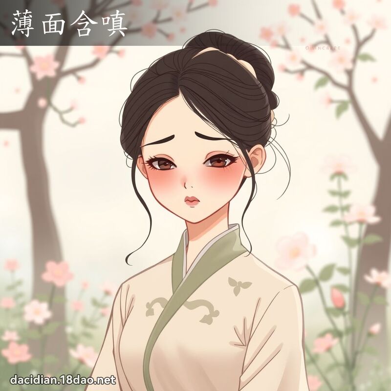 薄面含嗔 - 國語大辭典配圖
