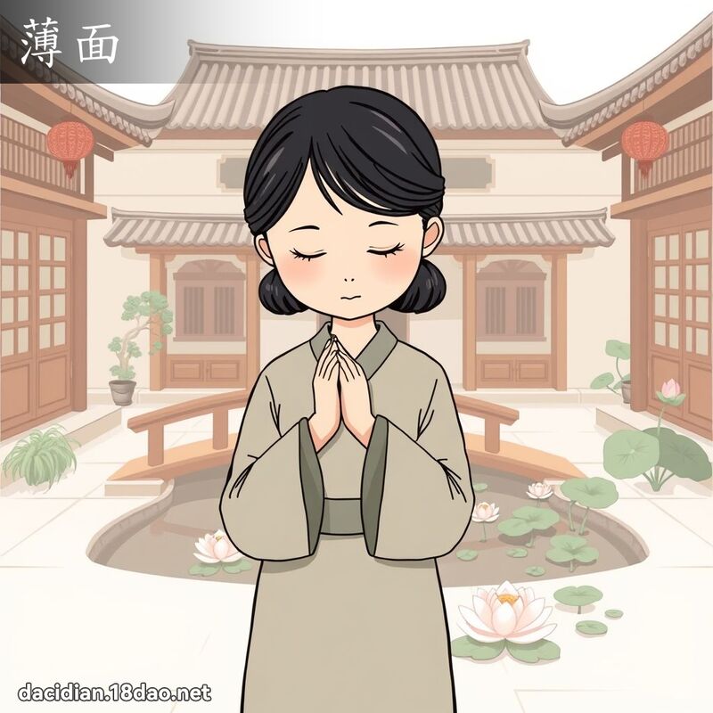 薄面 - 国语大辞典配图