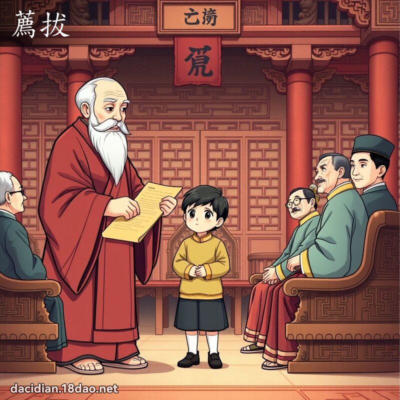 荐拔 - 国语大辞典配图