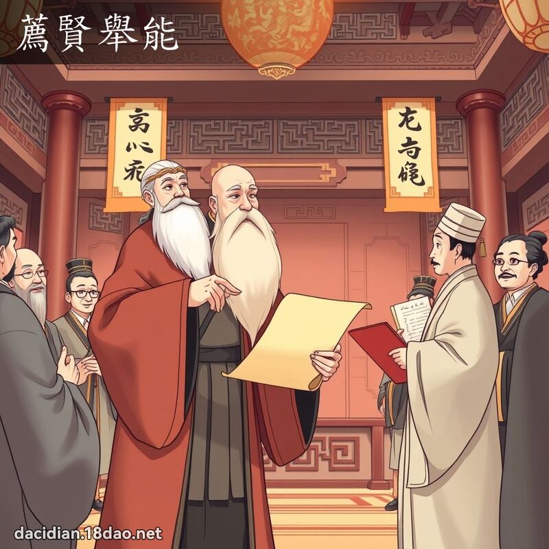 薦賢舉能 - 國語大辭典配圖